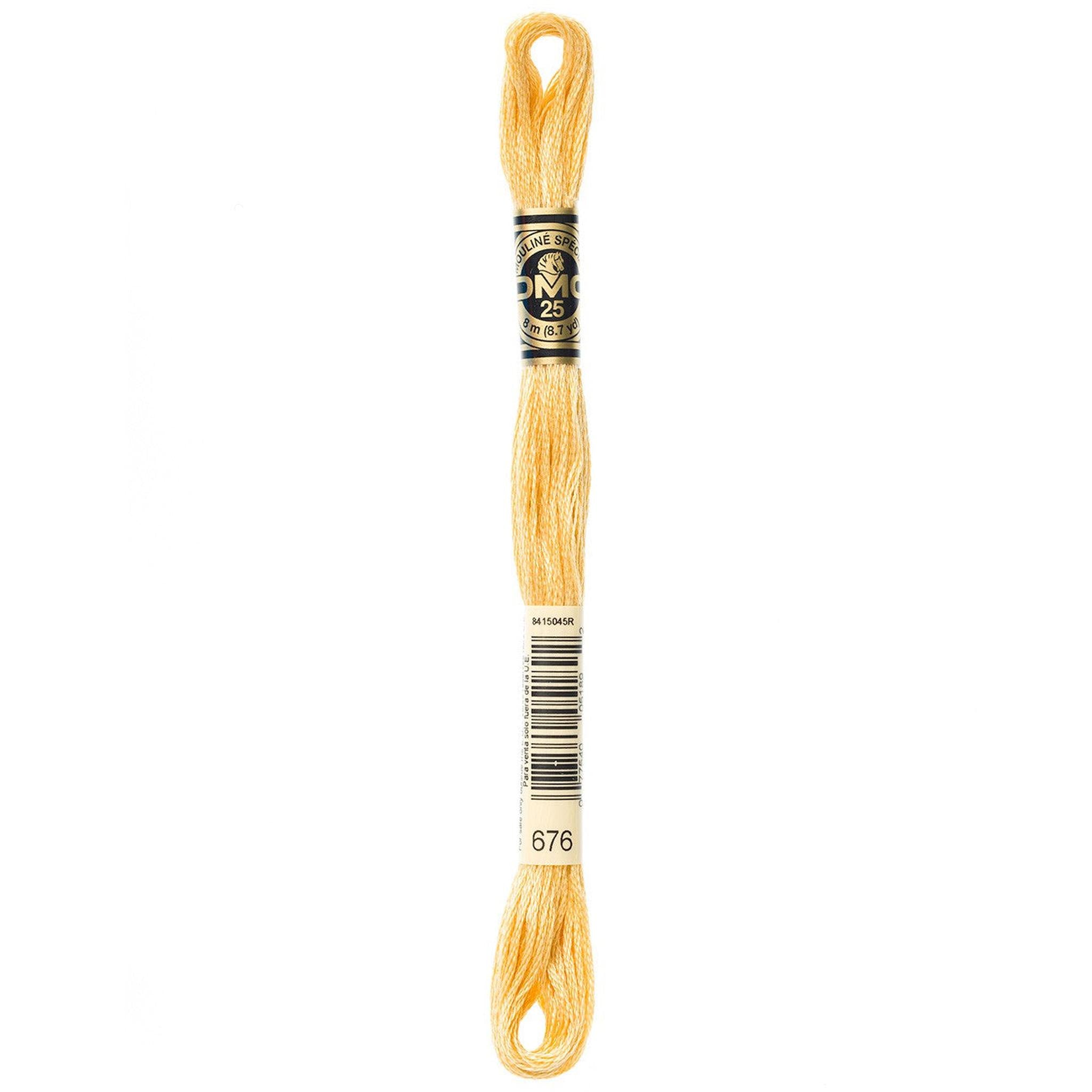 DMC Six-Strand Embroidery Floss - 676 Light Old Gold