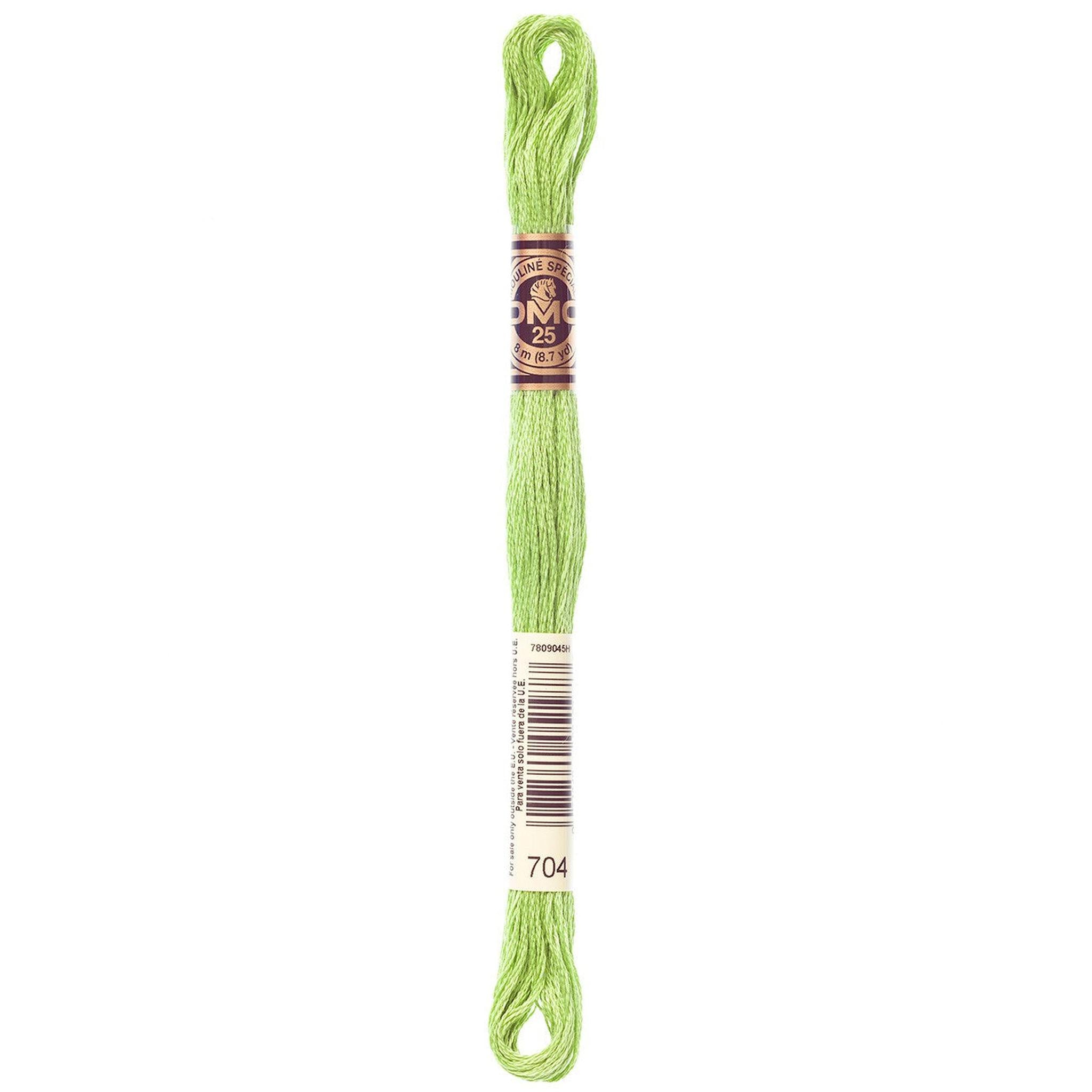 DMC Six-Strand Embroidery Floss - 704 Bright Chartreuse