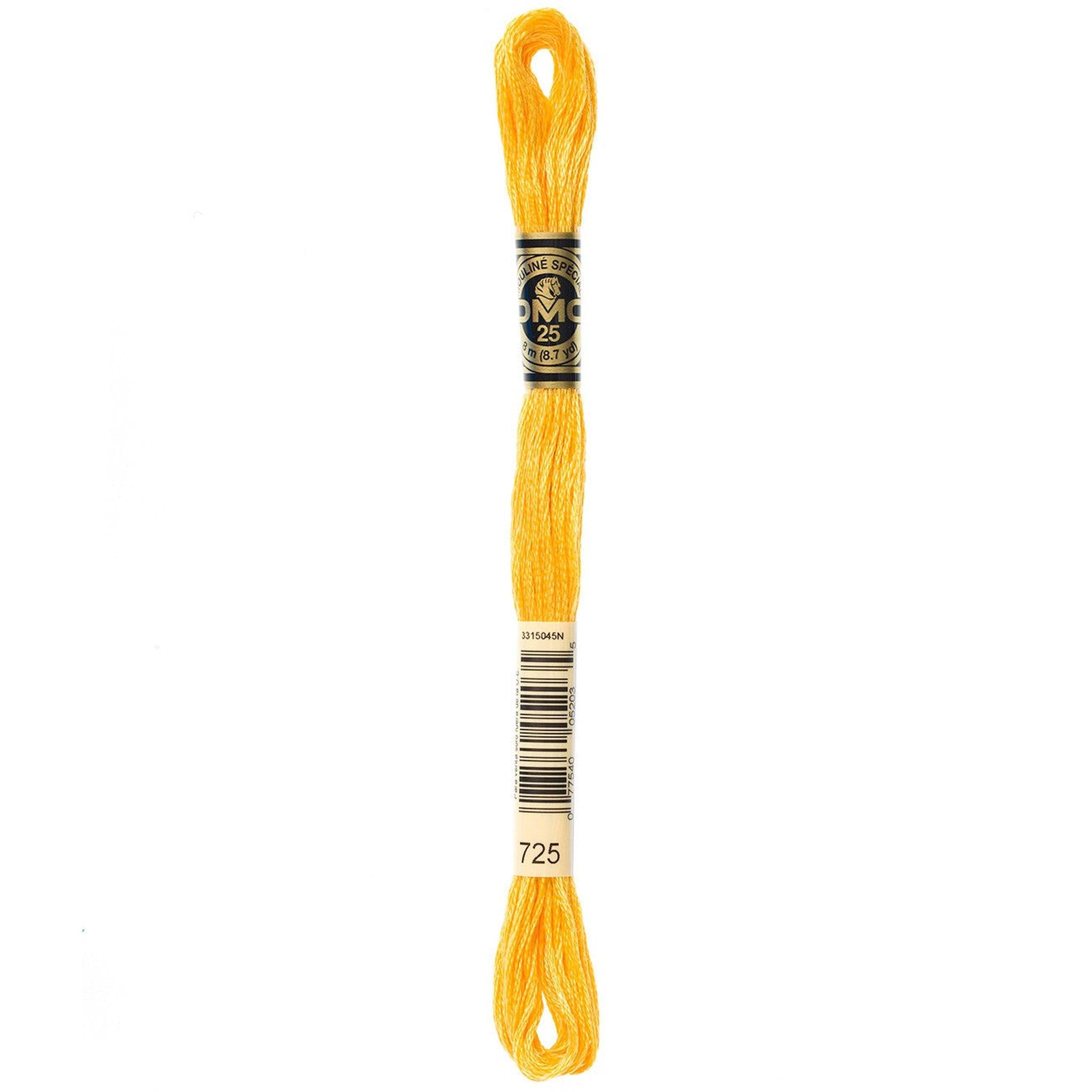 DMC Six-Strand Embroidery Floss - 725 Medium LIght Topaz