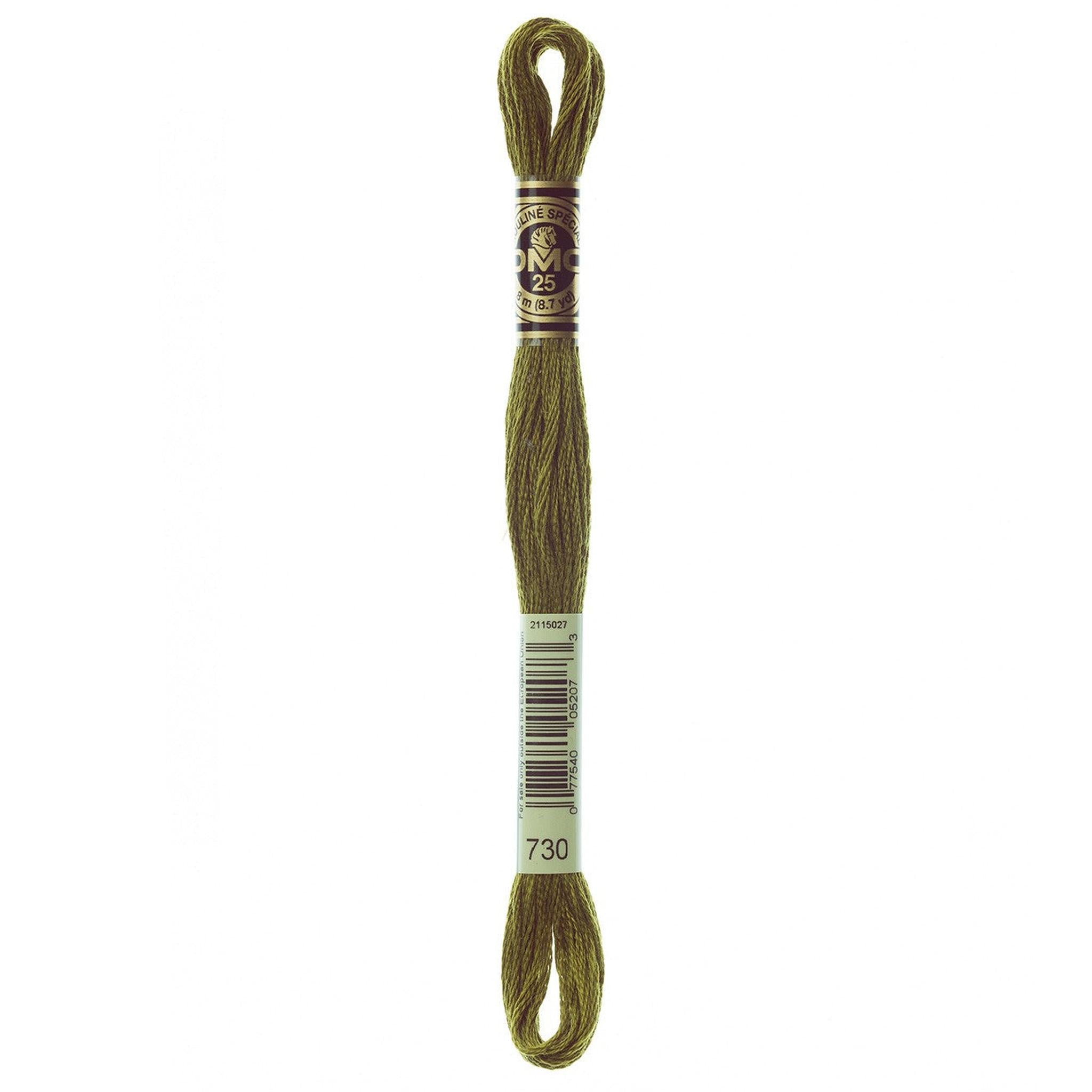 DMC Six-Strand Embroidery Floss - 730 Very Dark Olive Green