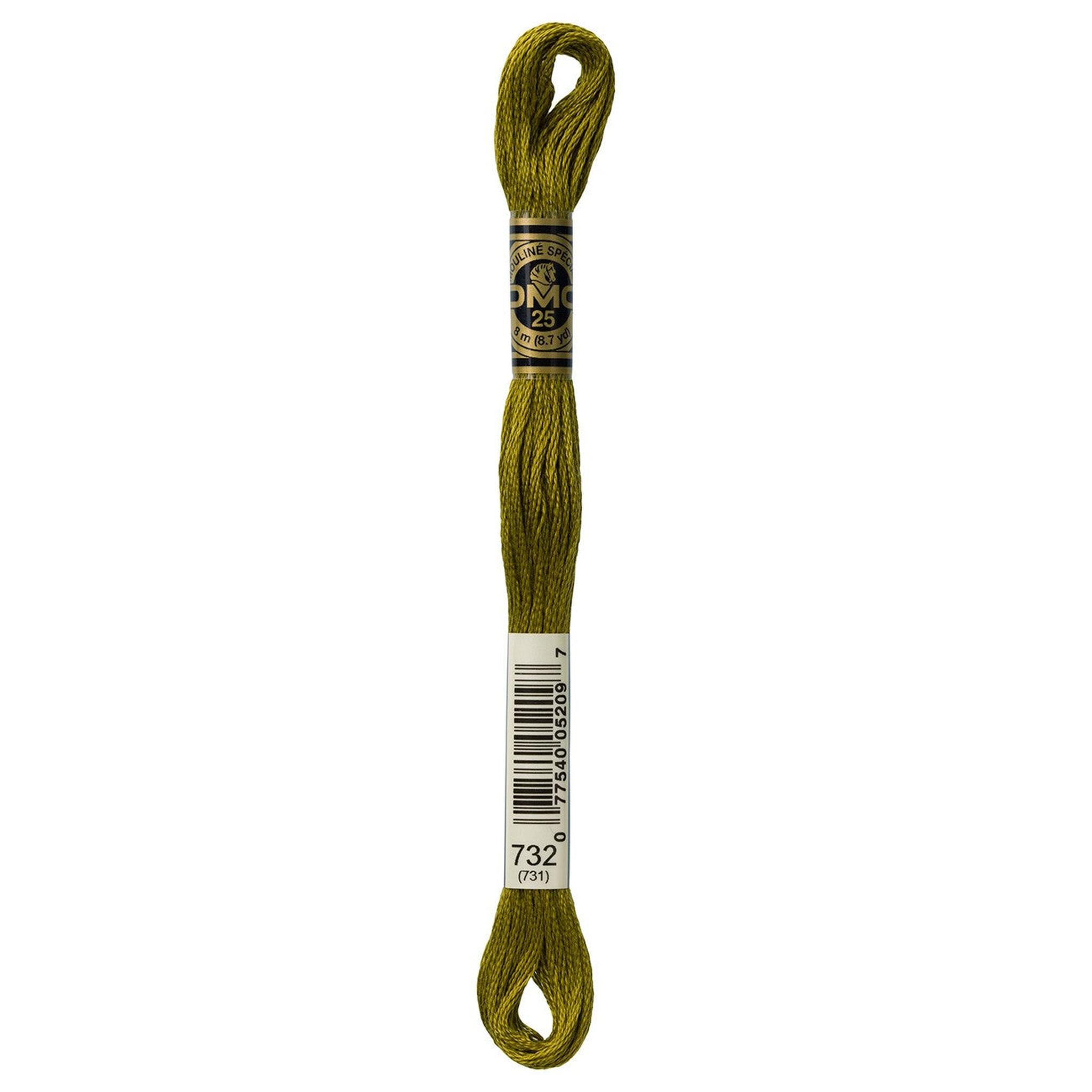 DMC Six-Strand Embroidery Floss - 732 Olive Green