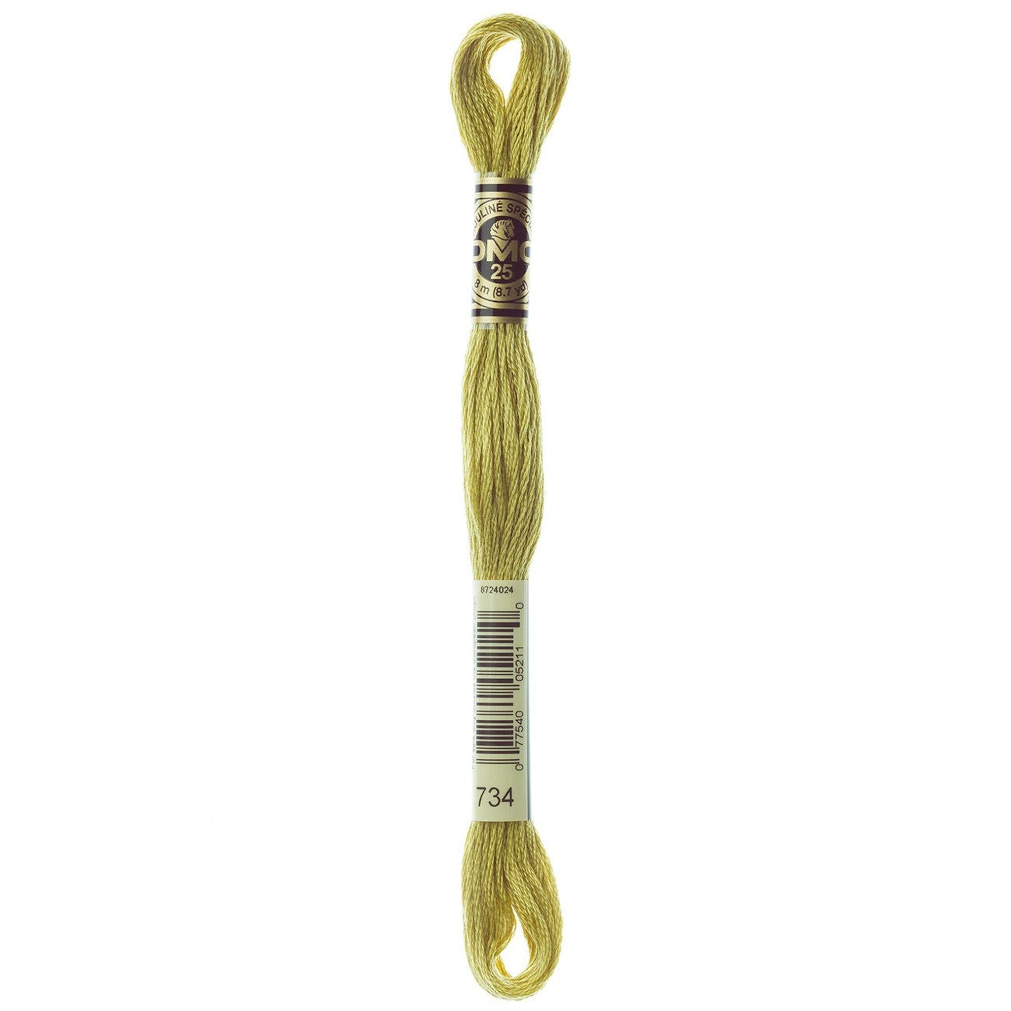 DMC Six-Strand Embroidery Floss - 734 Light Olive Green