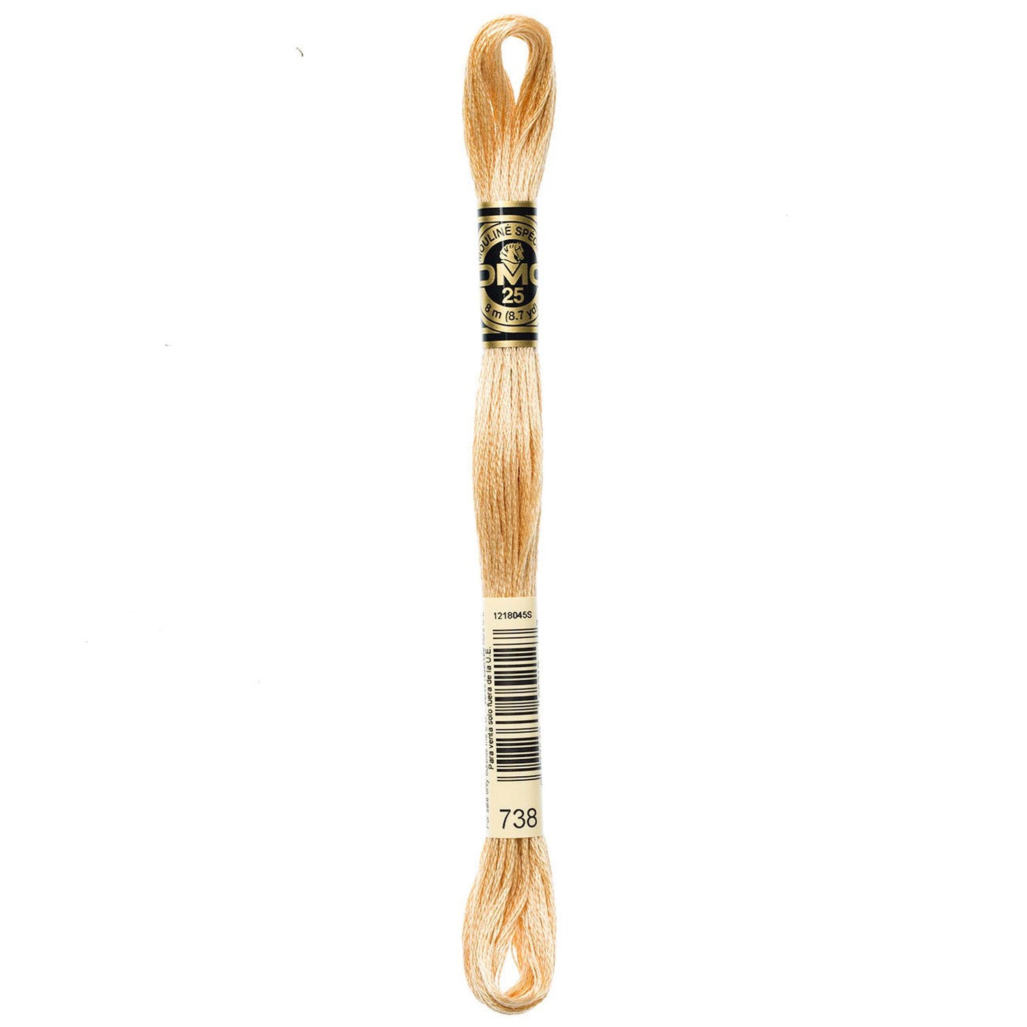 DMC Six-Strand Embroidery Floss - 738 Very Light Tan
