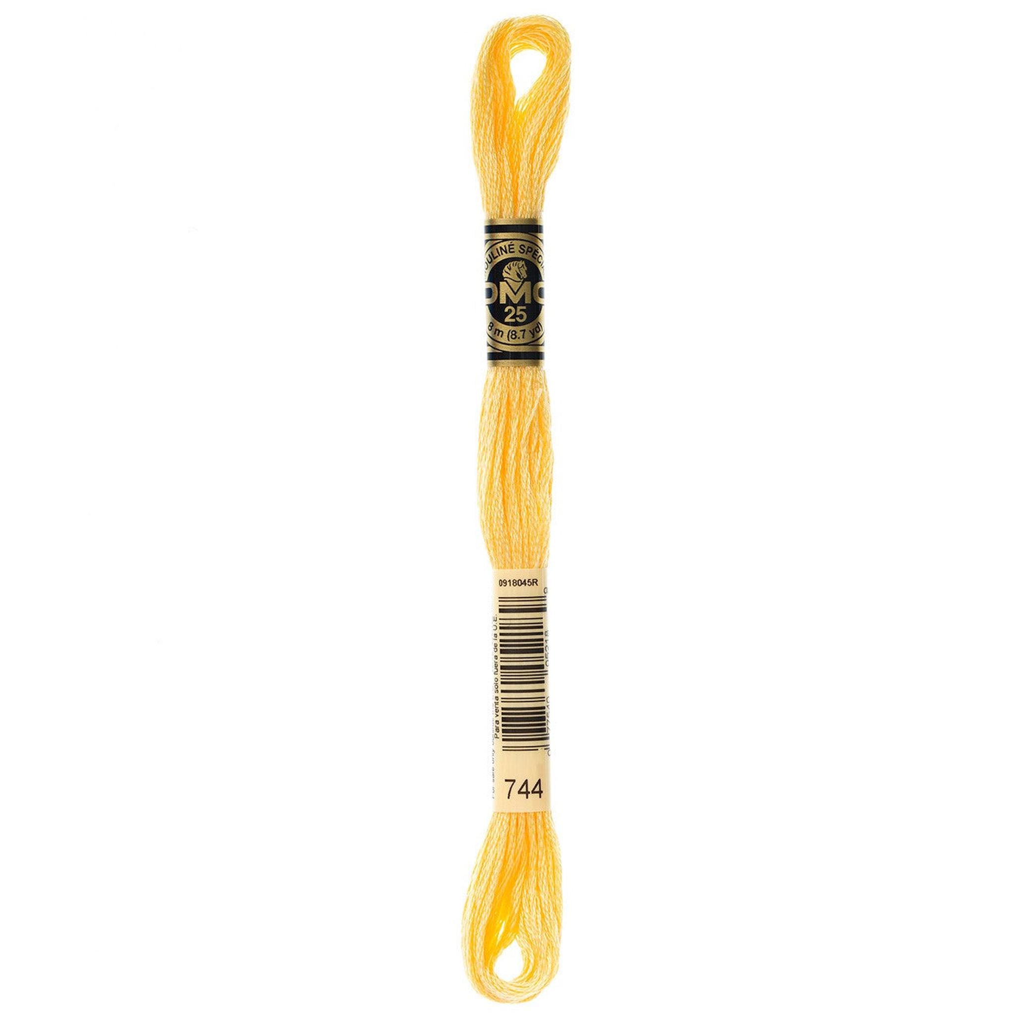 DMC Six-Strand Embroidery Floss - 744 Pale Yellow