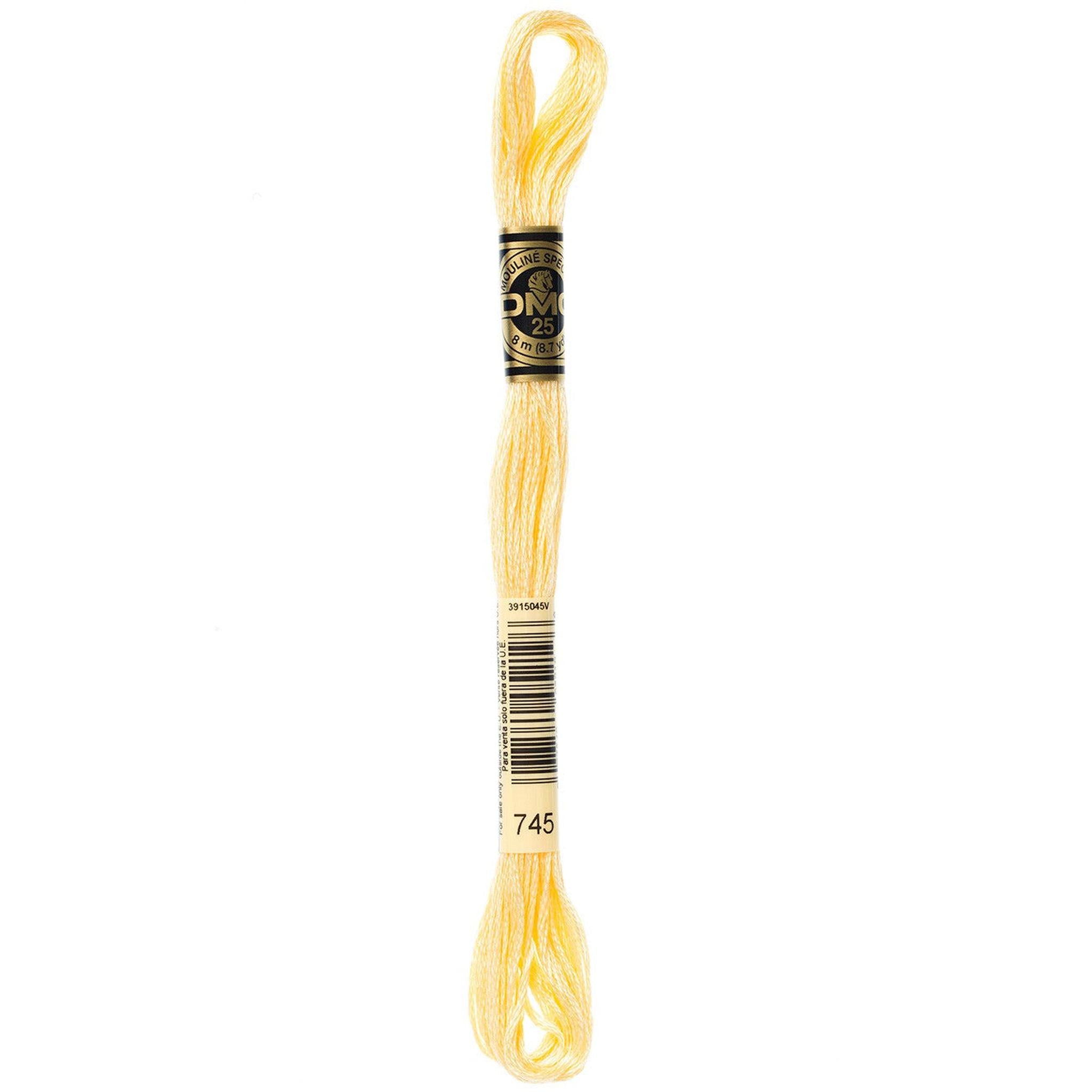 DMC Six-Strand Embroidery Floss - 745 Light Pale Yellow