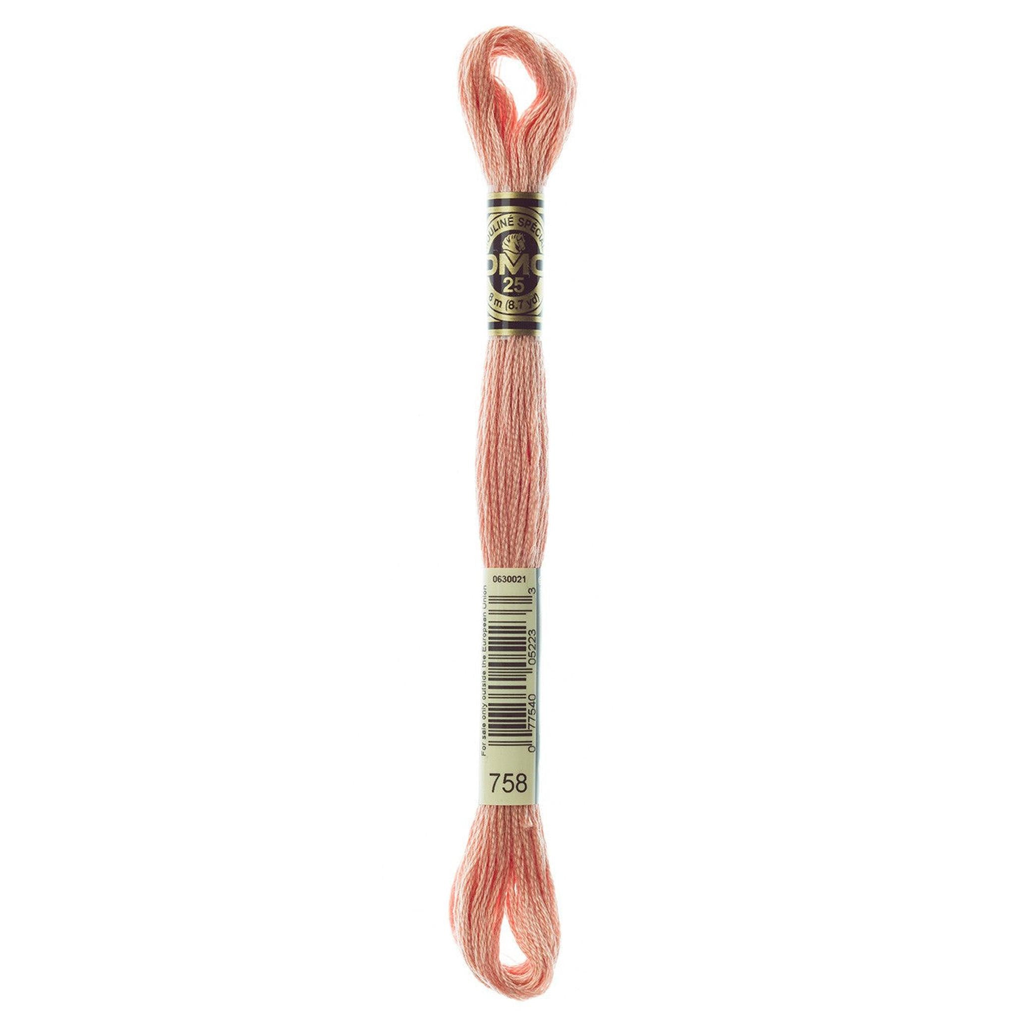 DMC Six-Strand Embroidery Floss - 758 Very Light Terra Cotta
