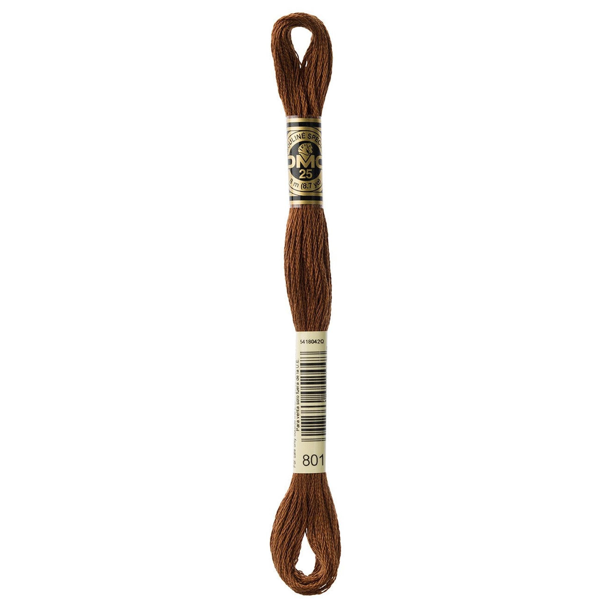 DMC Six-Strand Embroidery Floss - 801 Dark Coffee Brown