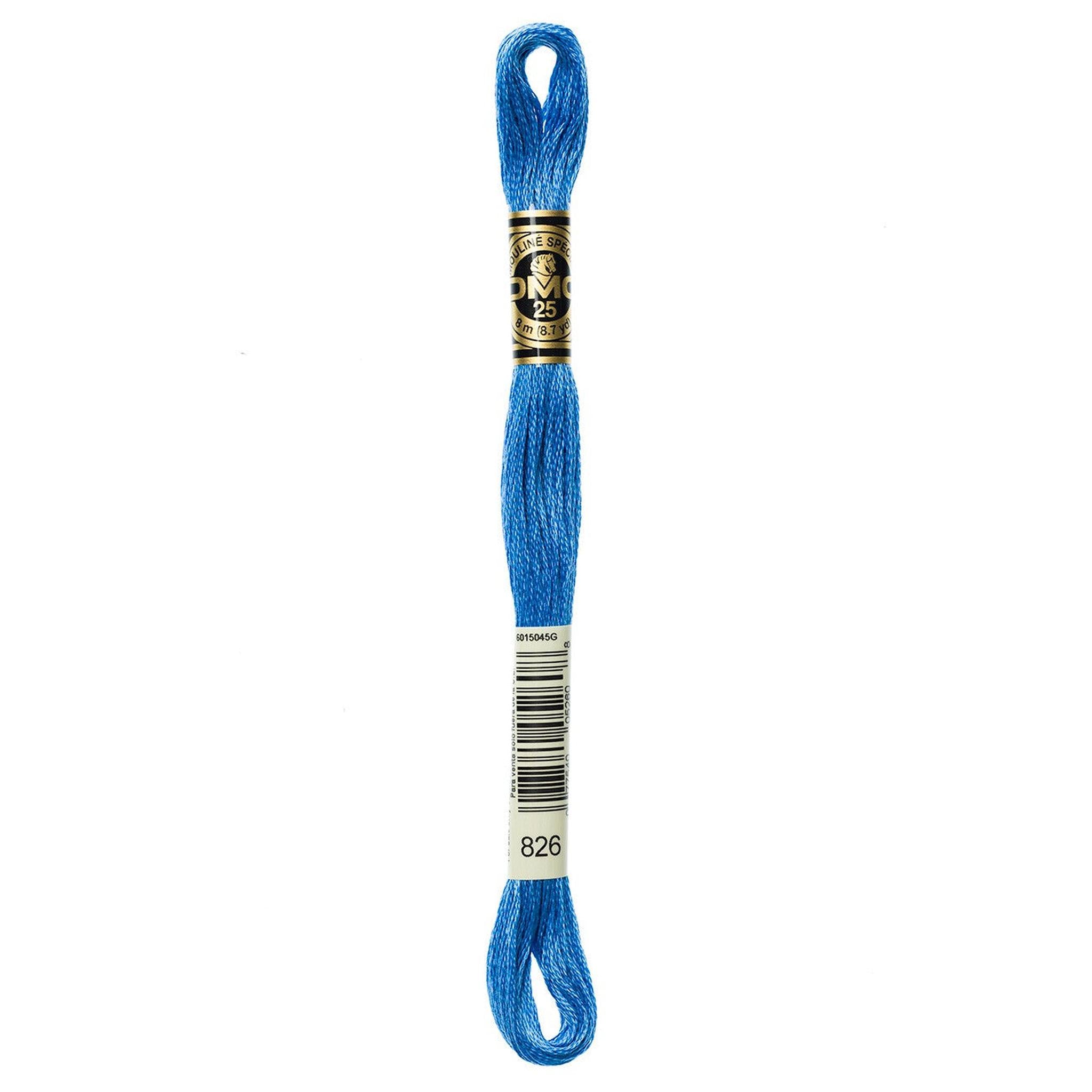 DMC Six-Strand Embroidery Floss - 826 Medium Blue