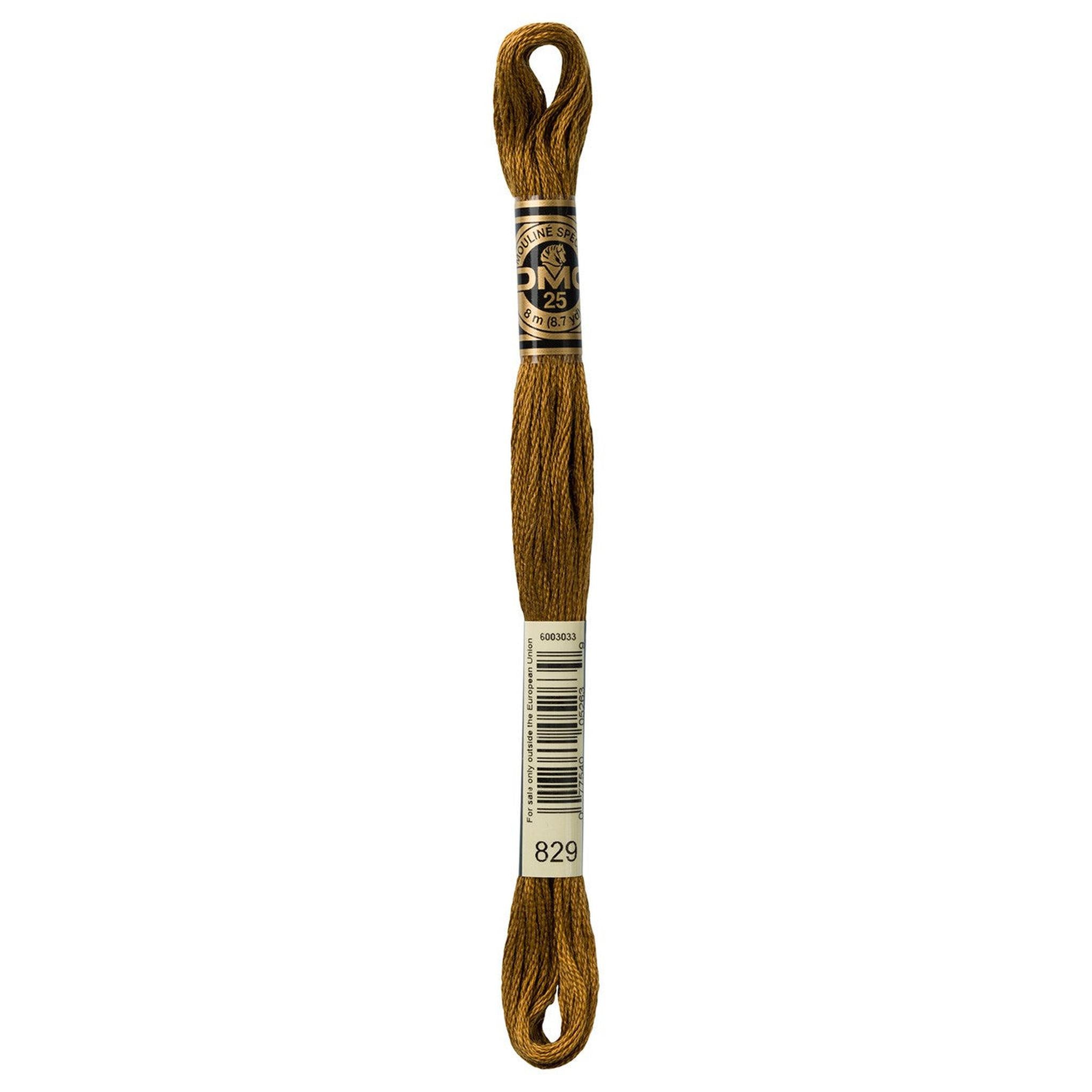 DMC Six-Strand Embroidery Floss - 829 Very Dark Golden Olive