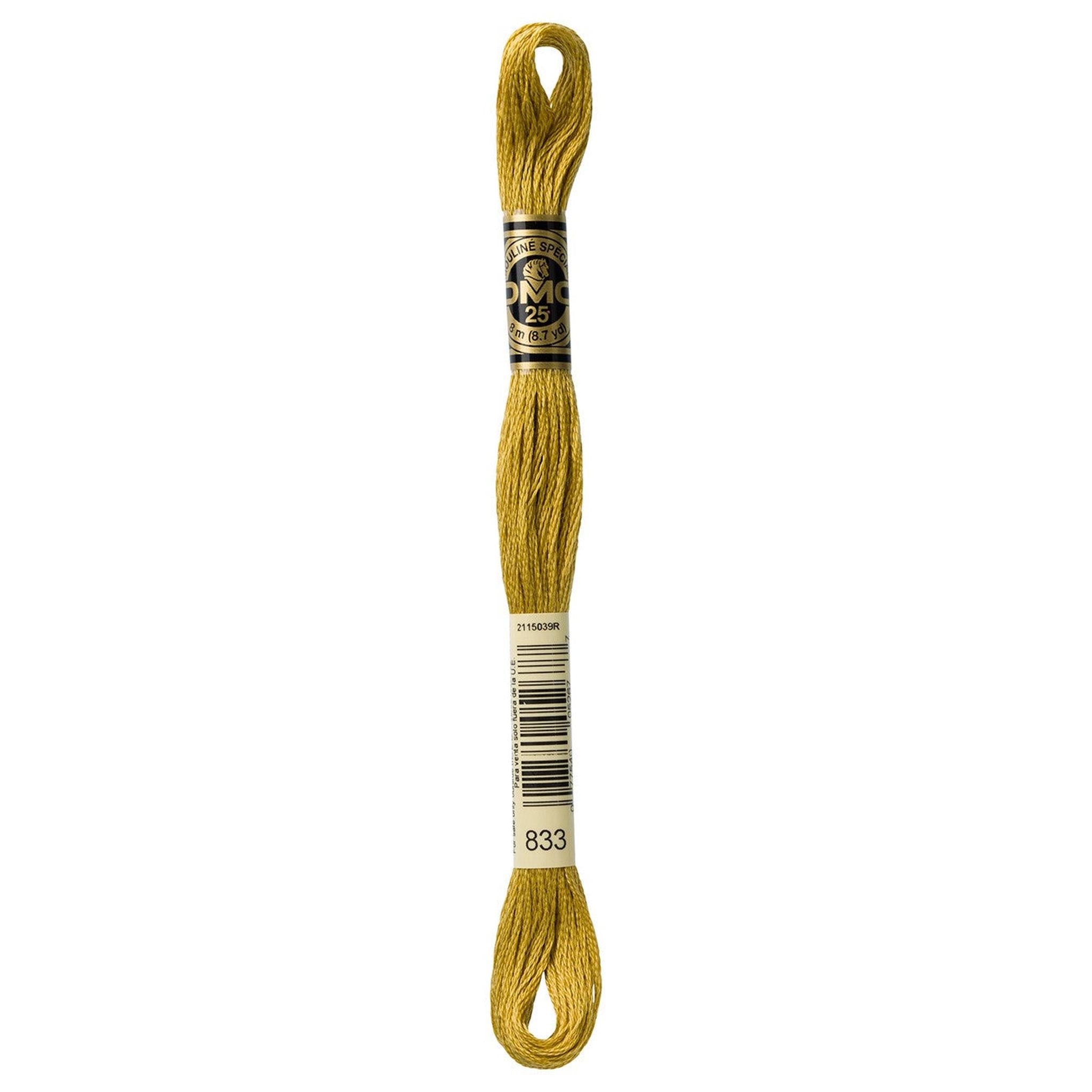 DMC Six-Strand Embroidery Floss - 833 Light Golden Olive