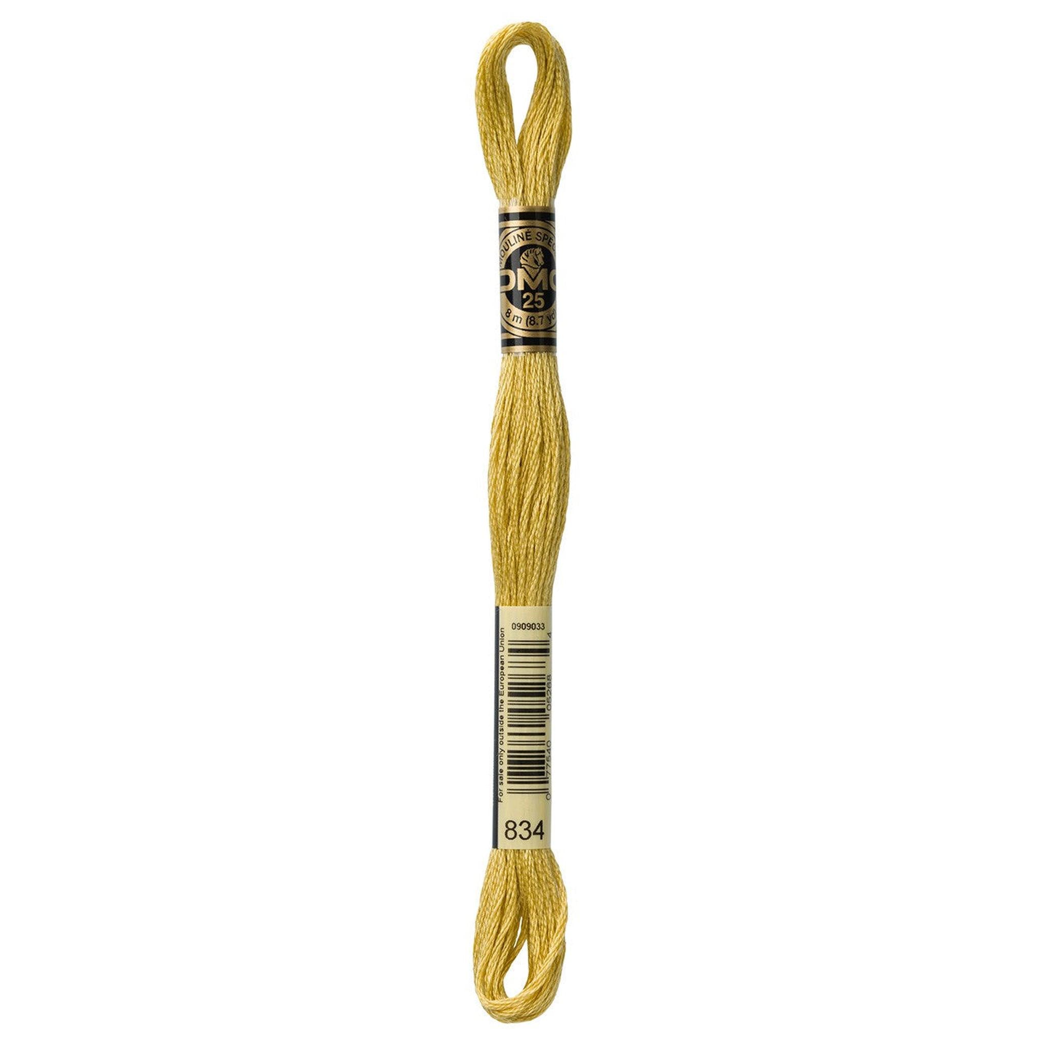 DMC Six-Strand Embroidery Floss - 834 Very Light Golden Olive