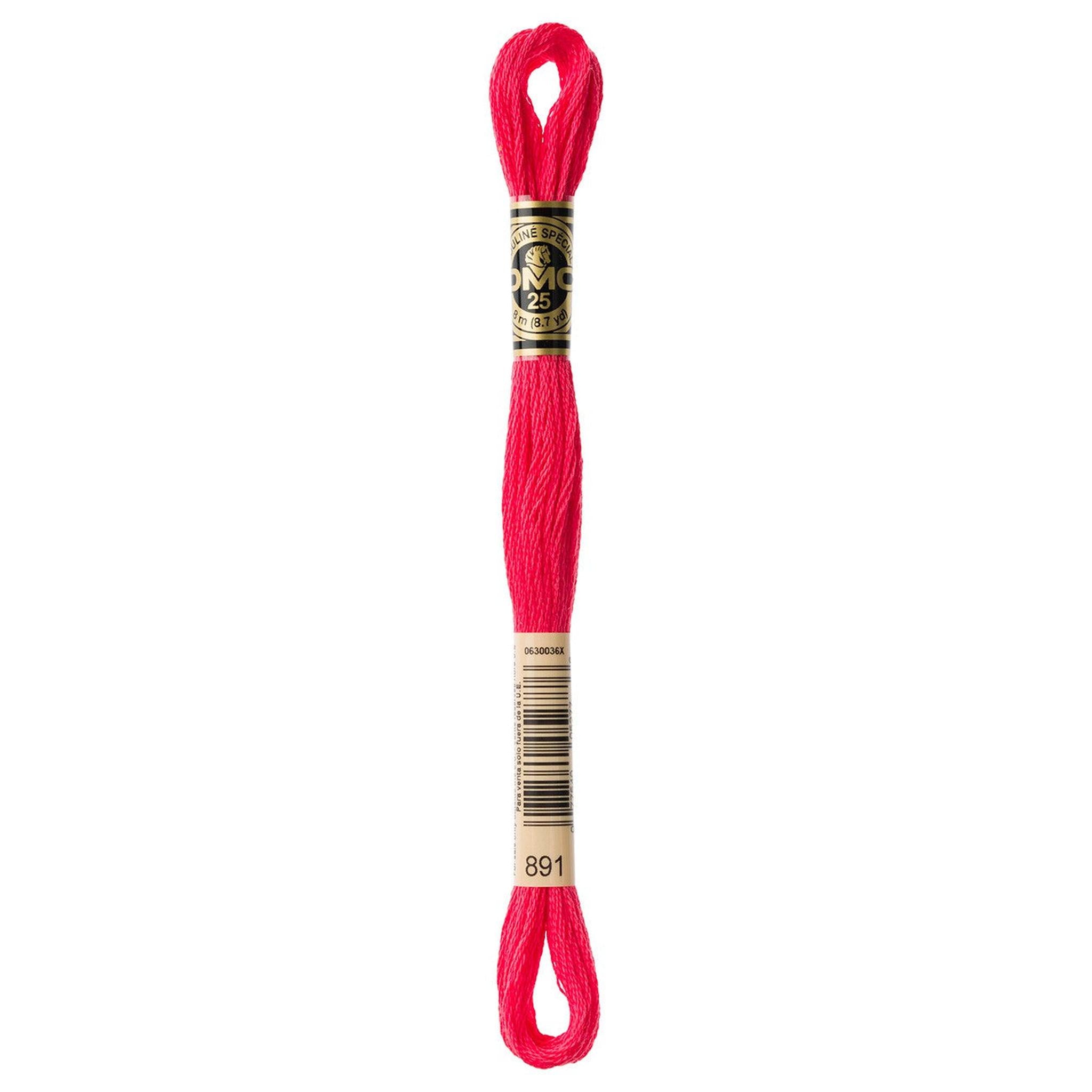 DMC Six-Strand Embroidery Floss - 891 Dark Carnation