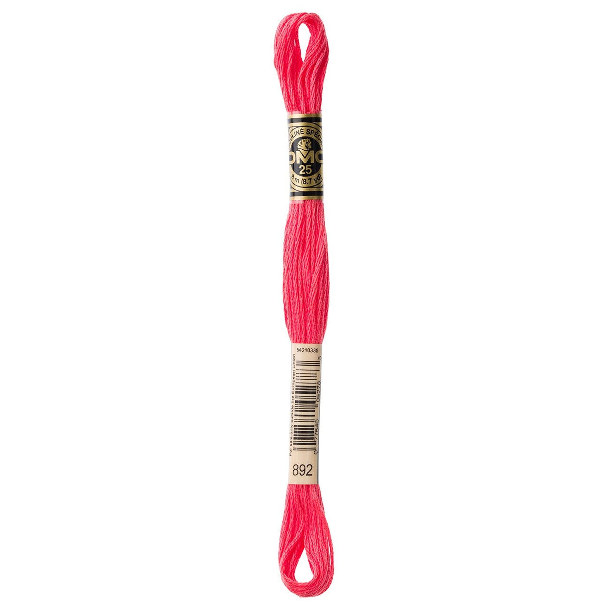 DMC Six-Strand Embroidery Floss - 892 Medium Carnation