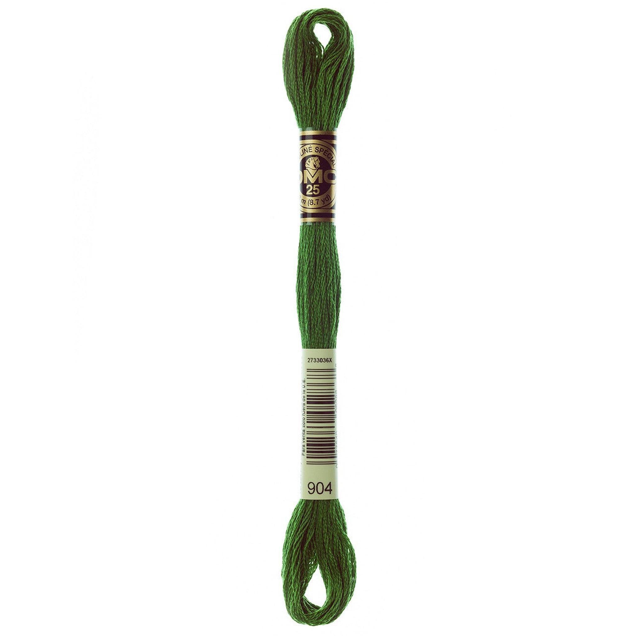 DMC Six-Strand Embroidery Floss - 904 Very Dark Parrot Green
