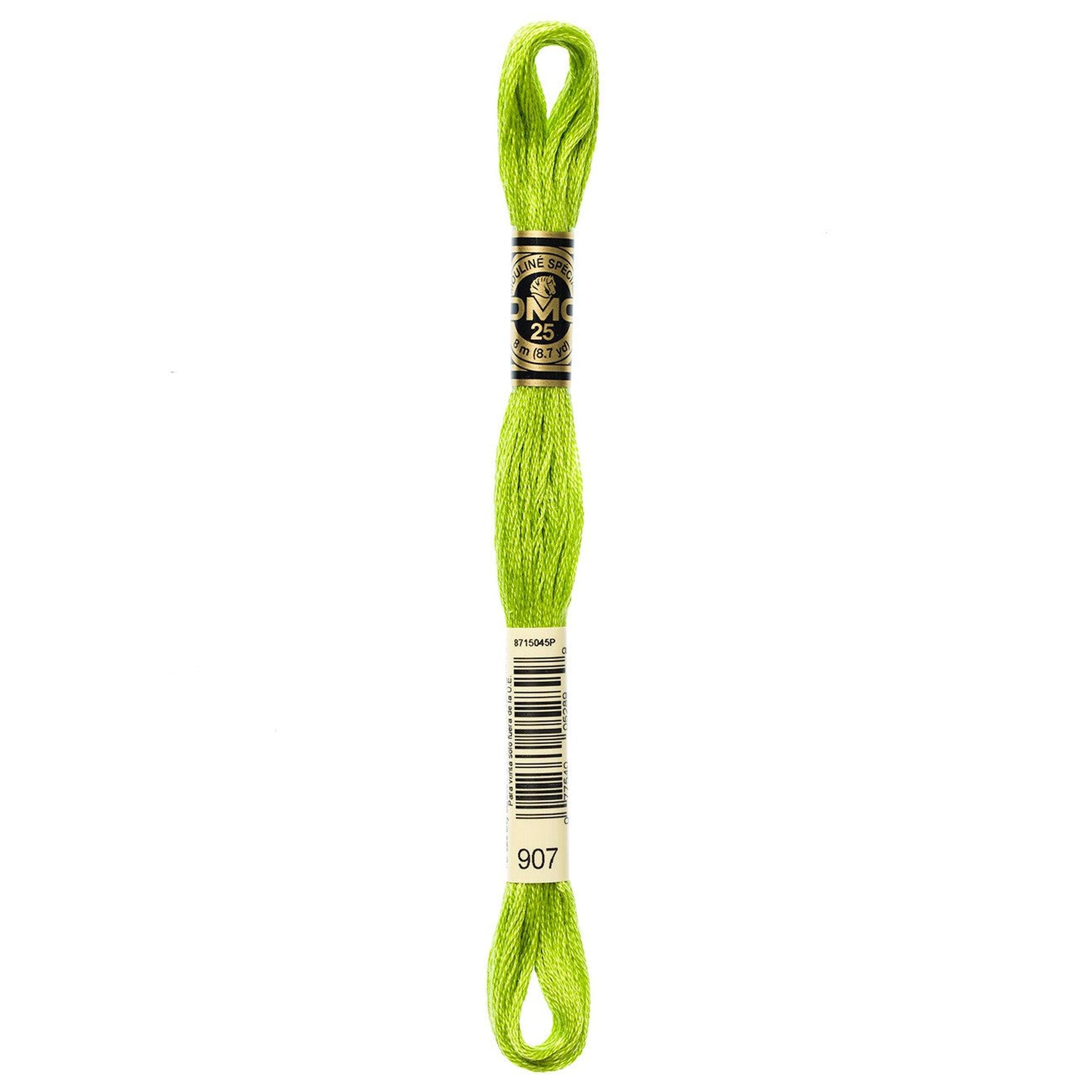 DMC Six-Strand Embroidery Floss - 907 Light Parrot Green
