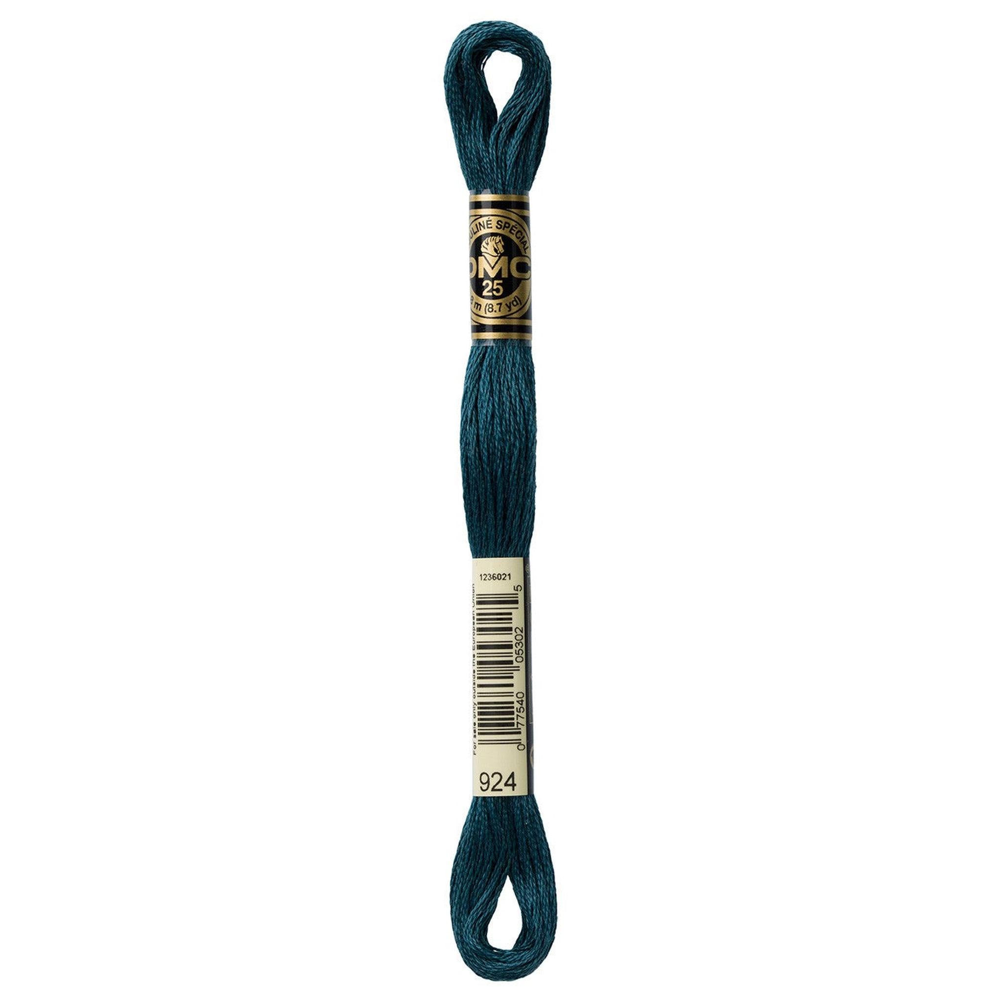 DMC Six-Strand Embroidery Floss - 924 Very Dark Grey Green