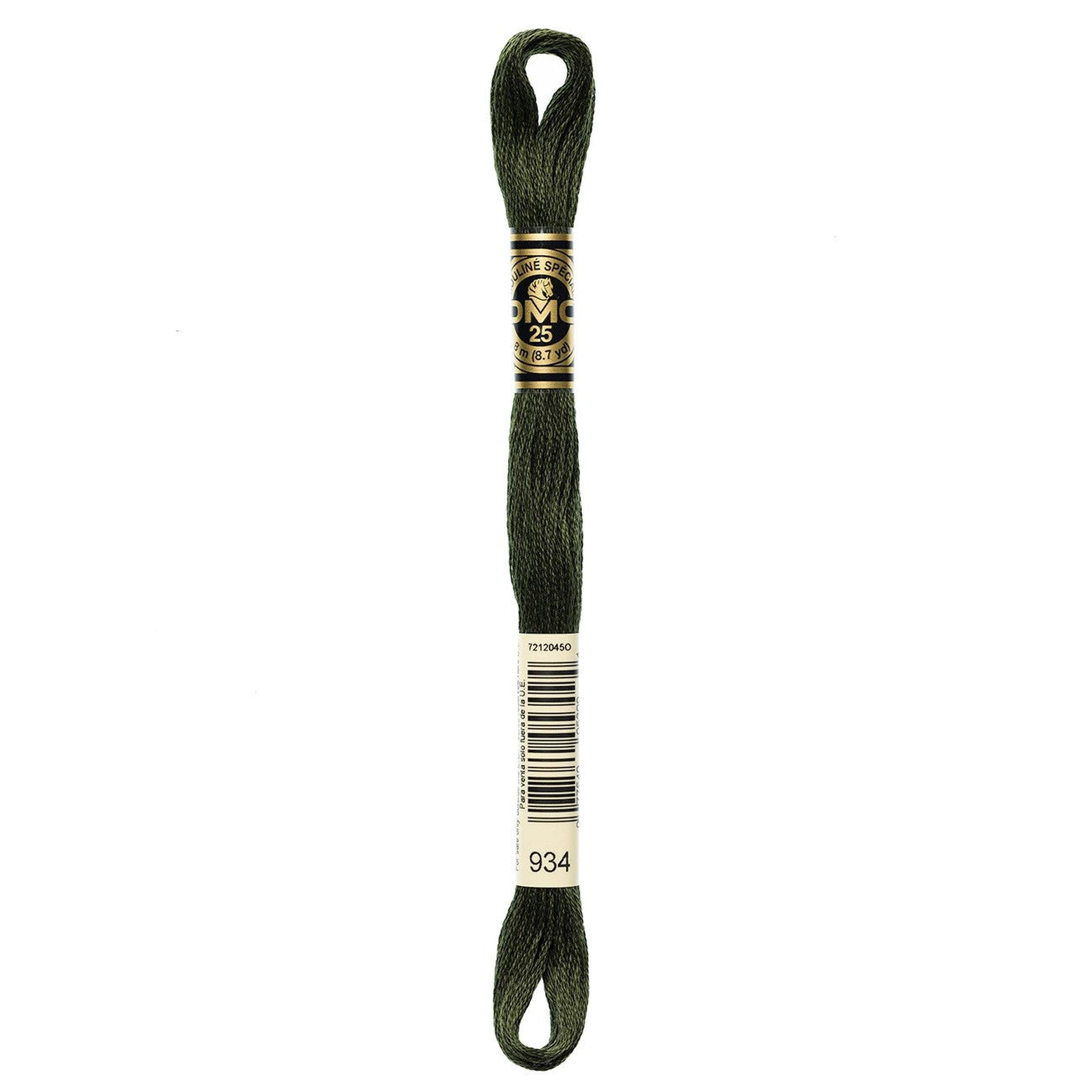 DMC Six-Strand Embroidery Floss - 934 Black Avocado Green