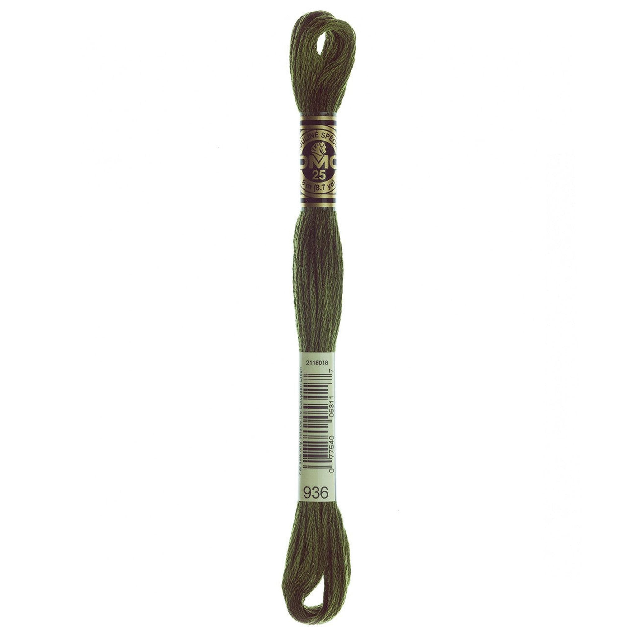 DMC Six-Strand Embroidery Floss - 936 Very Dark Avocado Green