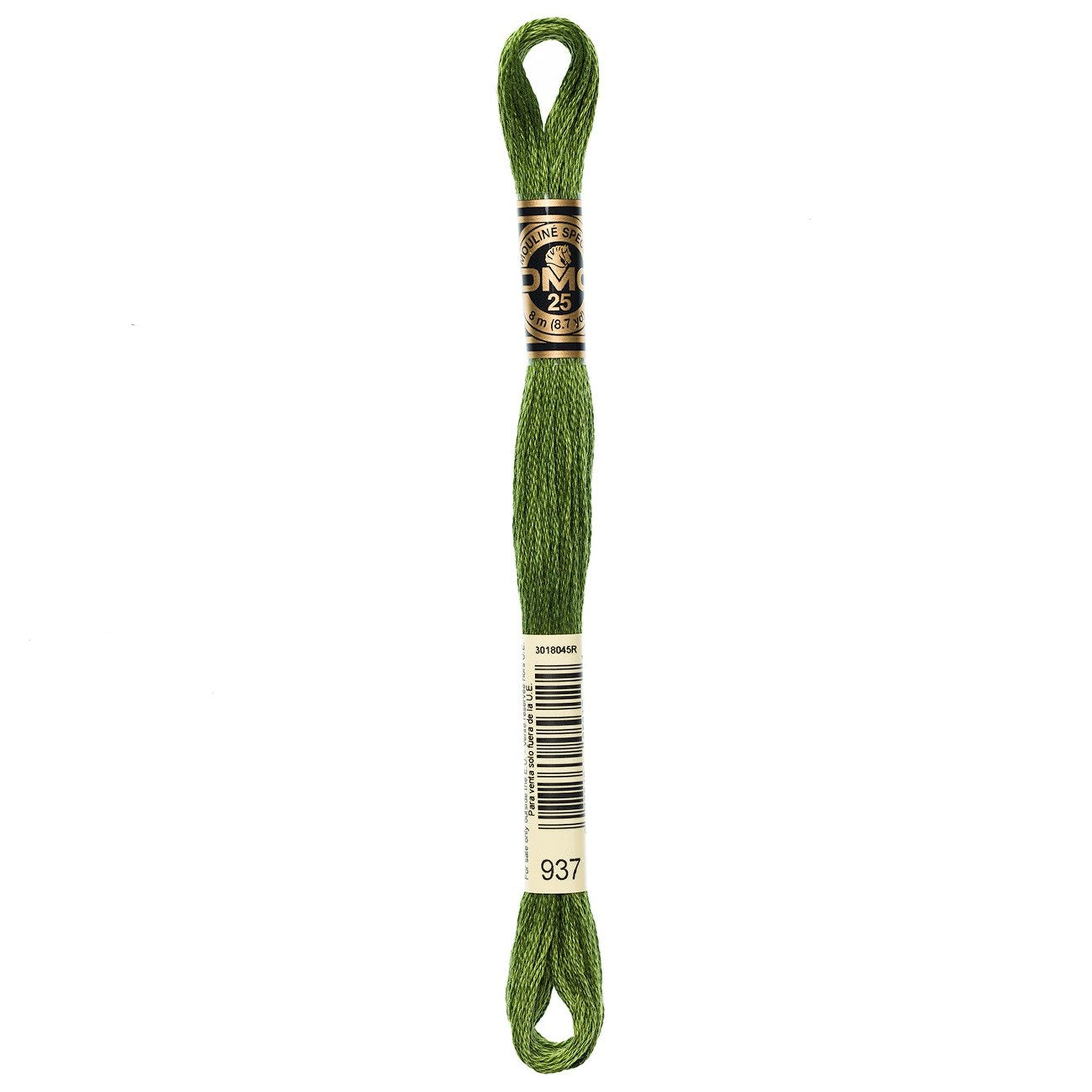 DMC Six-Strand Embroidery Floss - 937 Medium Avocado Green