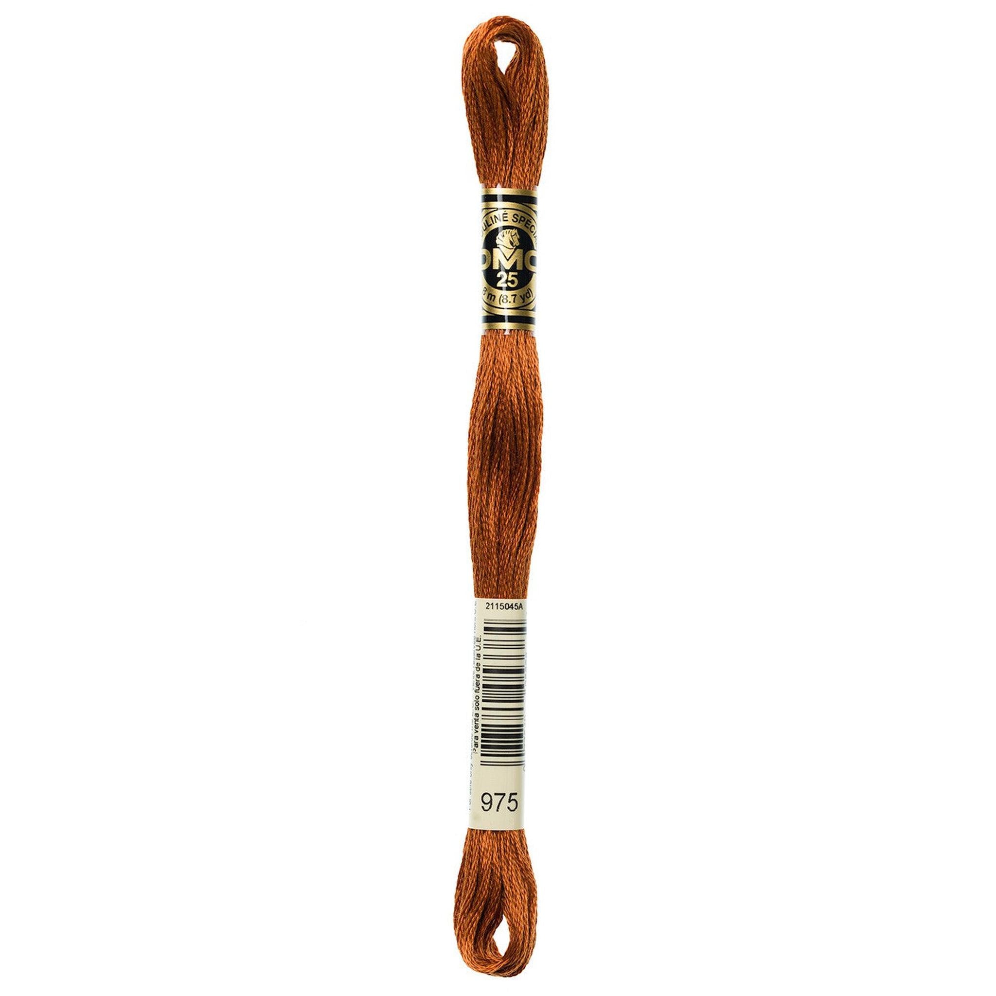 DMC Six-Strand Embroidery Floss - 975 Dark Gold Brown