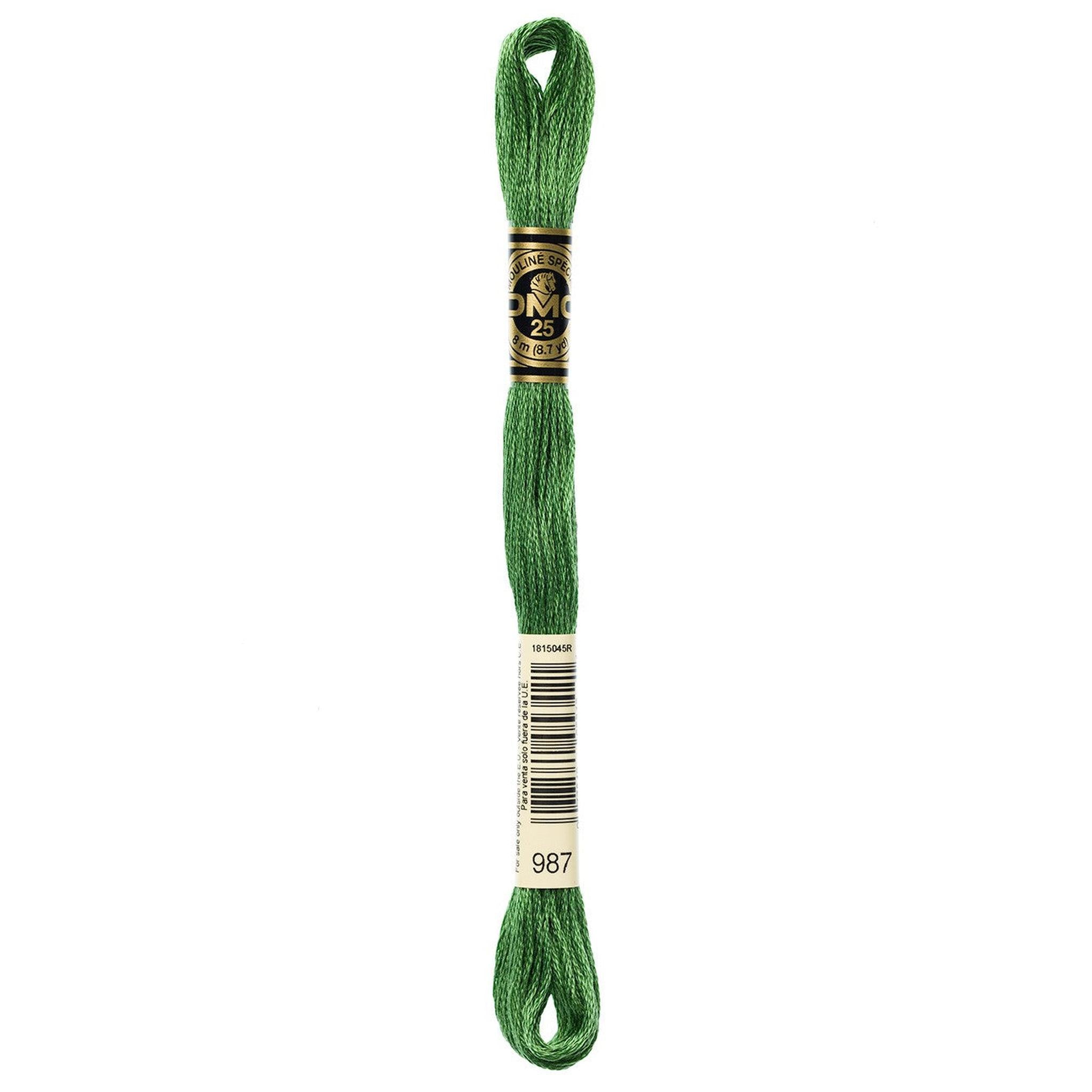 DMC Six-Strand Embroidery Floss - 987 Dark Forest Green