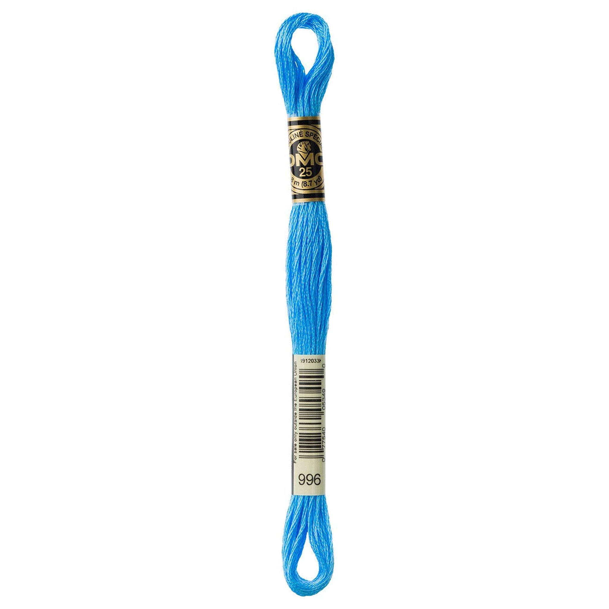 DMC Six-Strand Embroidery Floss - 996 Medium Electric Blue
