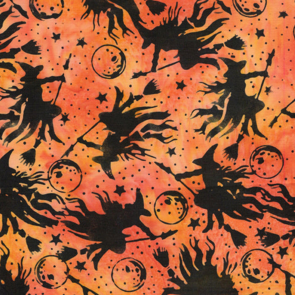 Boo Bash - Witches Moons Stars - Orange Marmalade
