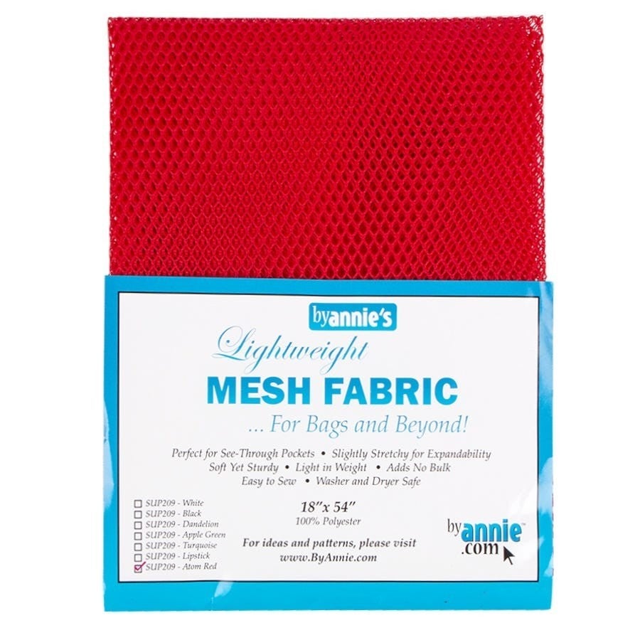 By Annie Lightweight Mesh Fabric - Atom Red - 1/2yrd