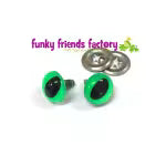 Toy Eyes Solid Cat Green -12mm