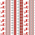 Nordic Cabin - Nordic Cabin Deer Stripe - Red
