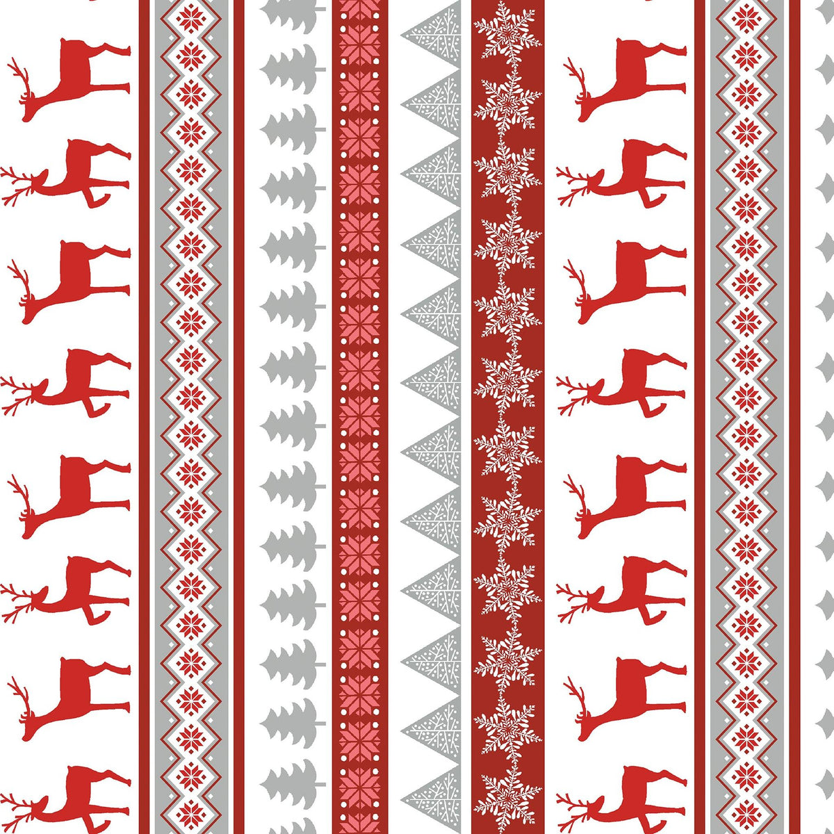 Nordic Cabin - Nordic Cabin Deer Stripe - Red