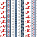 Nordic Cabin - Nordic Cabin Deer Stripe - Blue