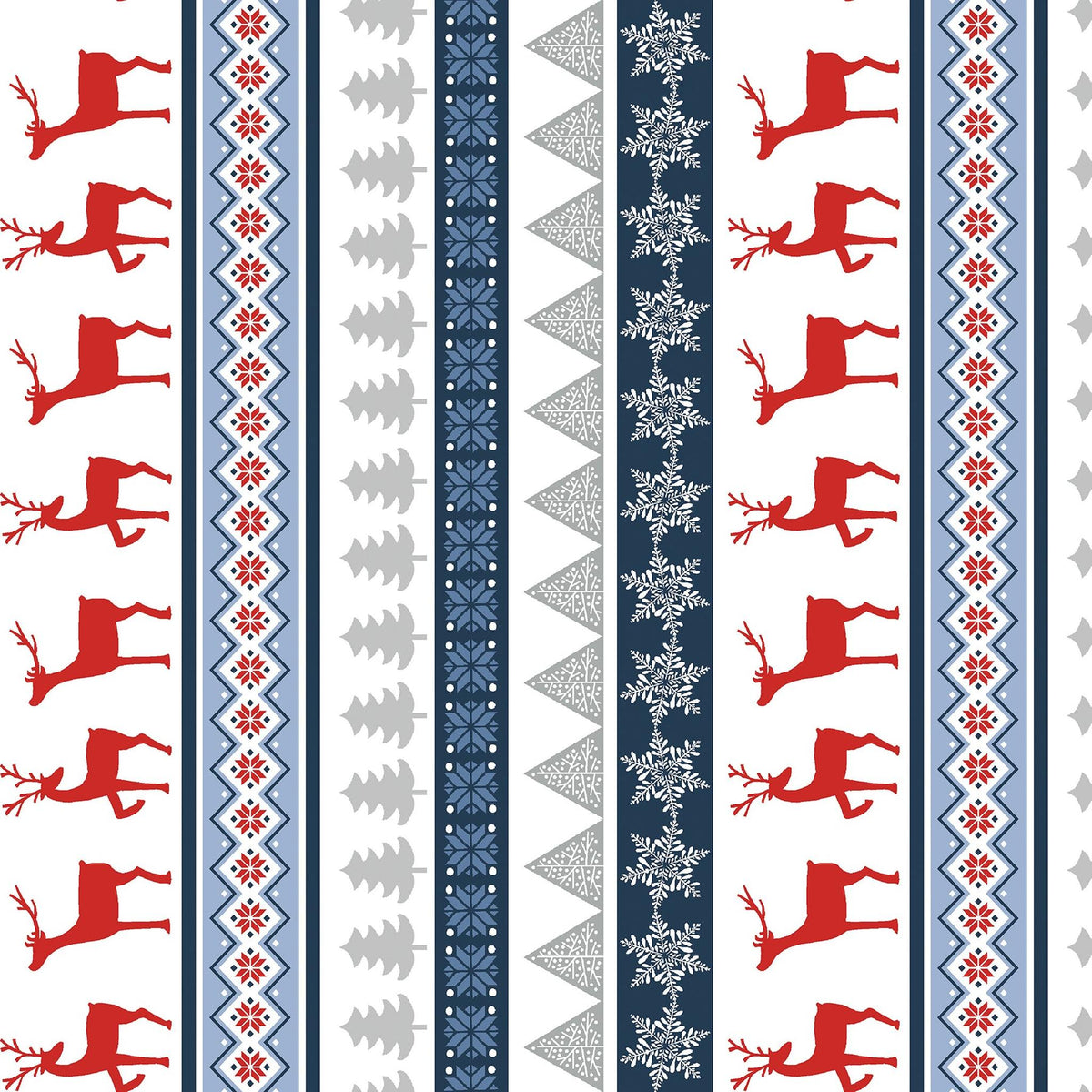 Nordic Cabin - Nordic Cabin Deer Stripe - Blue