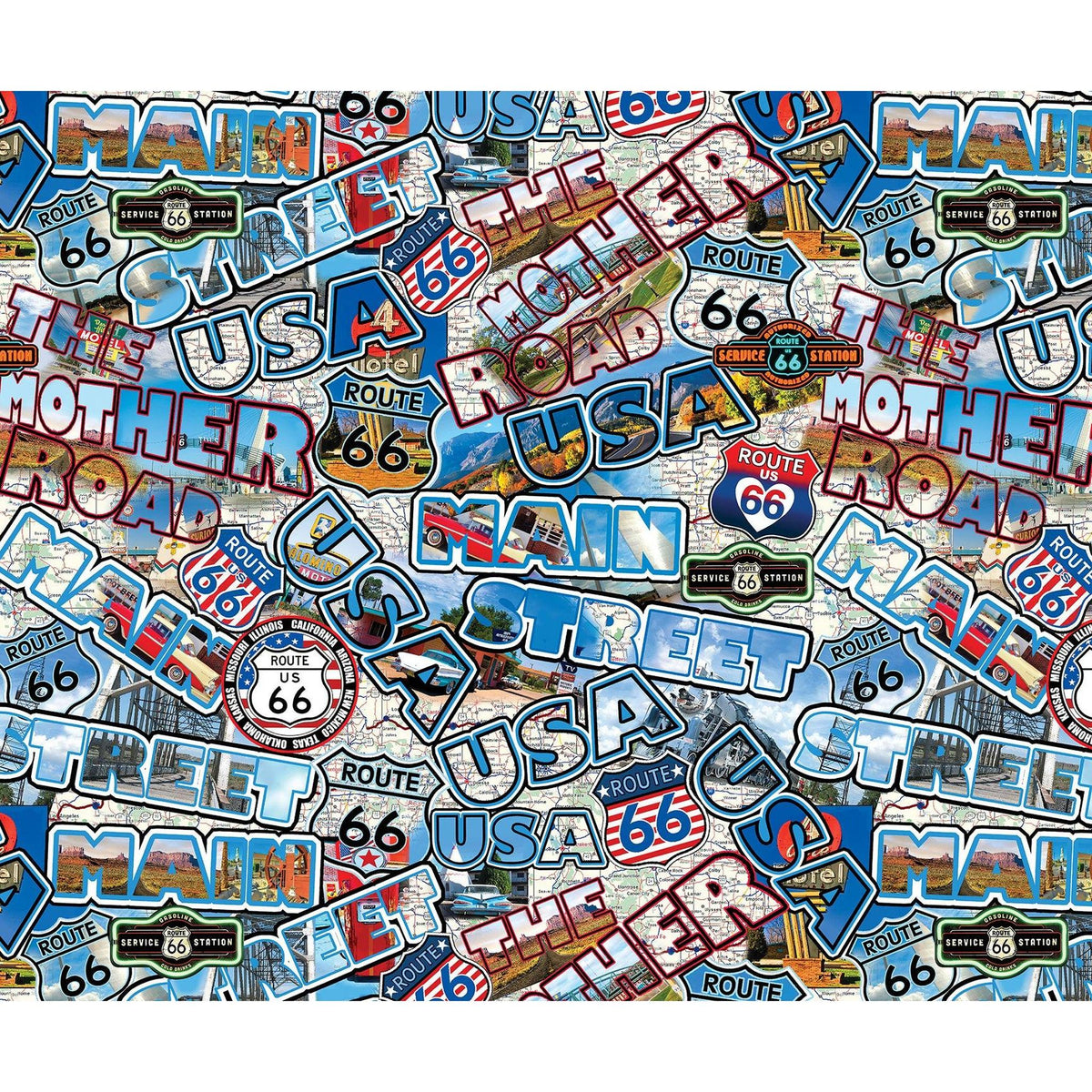 America's Highway - Route 66 Collage - Multi