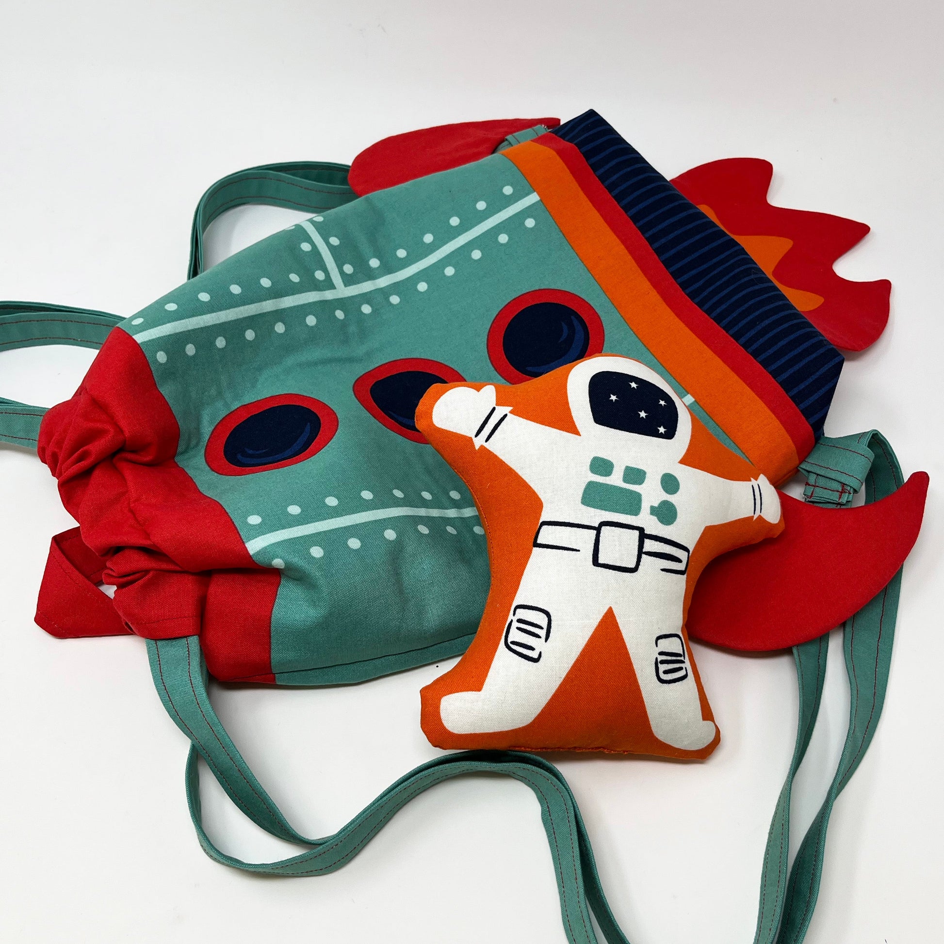 321 Blast Off - Rocket Backpack Panel Multi (36" x 60")