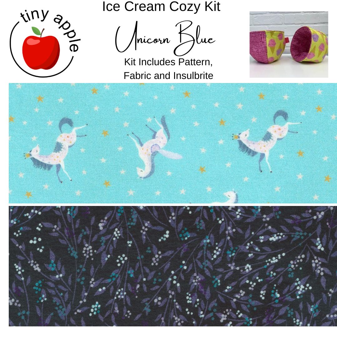 Kit:  Ice Cream Cozy - Unicorn Blue