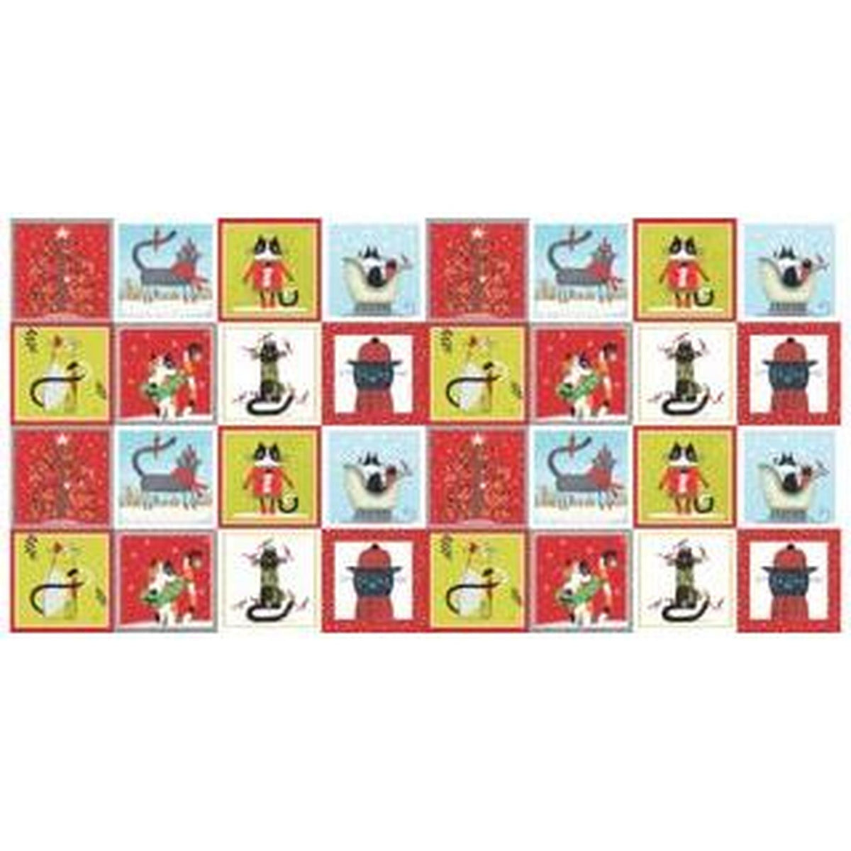 Meowy Christmas - Meowy Christmas Squares - Multi