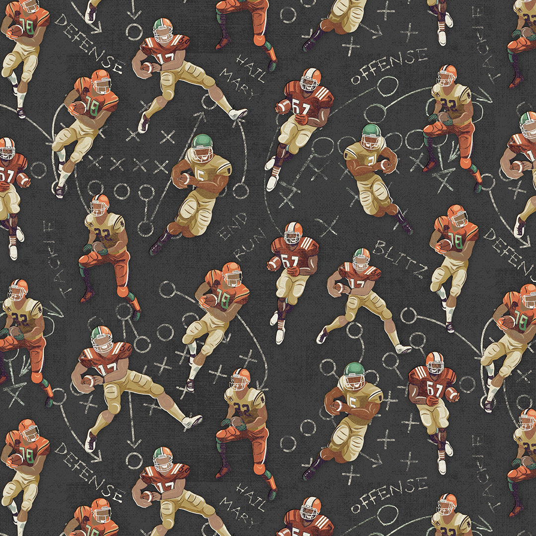 Touchdown - Football Players Black background By Skyline Studio