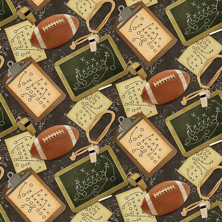 Touchdown - Grid Iron Charcoal background By Skyline Studio