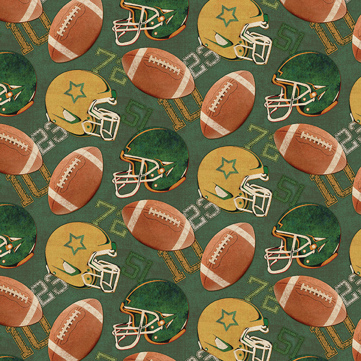Touchdown - Football Season Green background By Skyline Studio