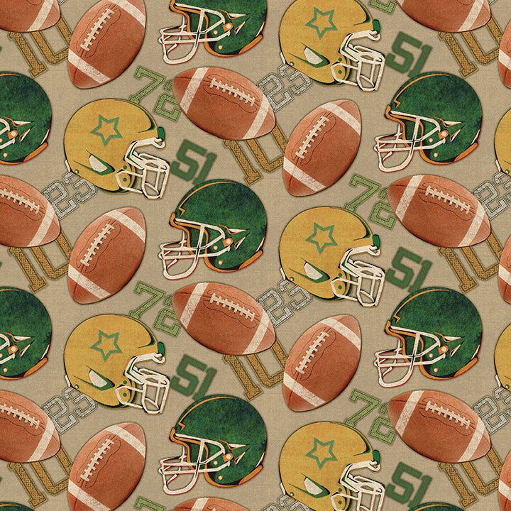 Touchdown - Football Season Tan background By Skyline Studio