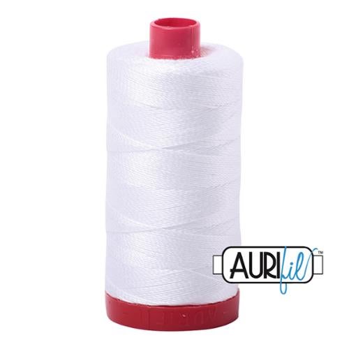 Aurifil Cotton Thread 12wt - White MK12-2024