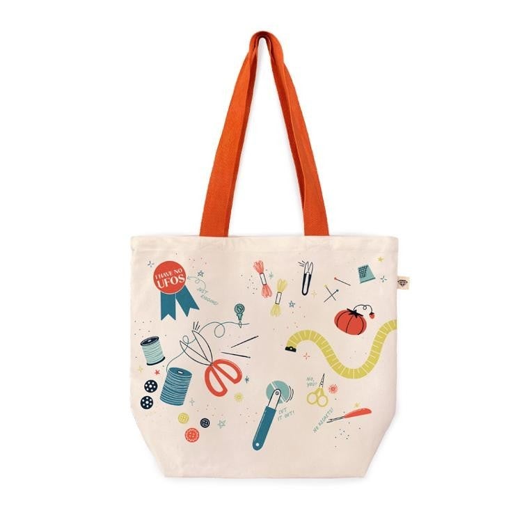 Ruby Star No UFOs Canvas Tote