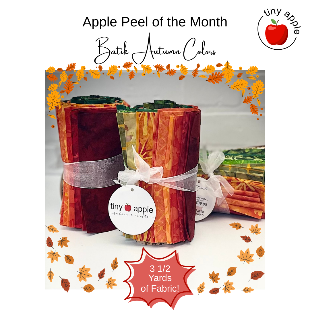 6" Apple Peel (21) Peel of The Month September Batik Autumn Colors