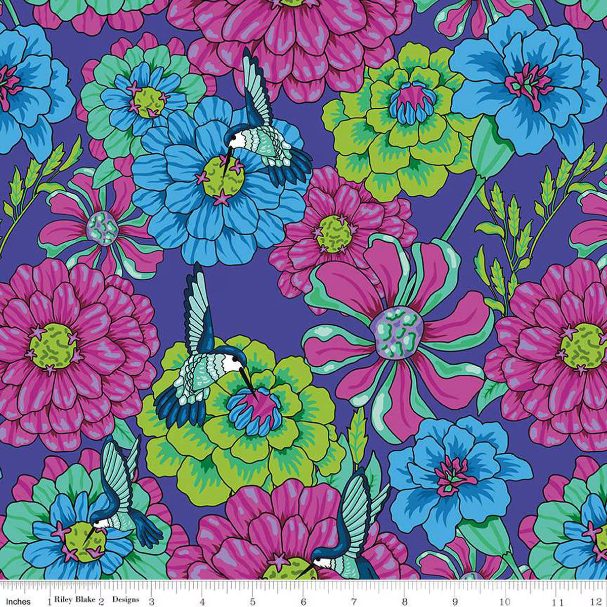 Botanic Blast by Sew Yeah Quilting - Main: Purple