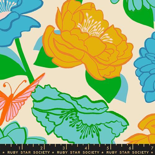 Flowerland by Melody Miller - Bold Floral Turquoise