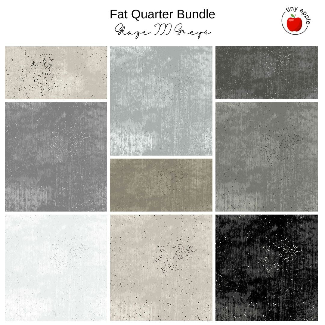 Fat Quarter Bundle (9) - Glaze III Greys