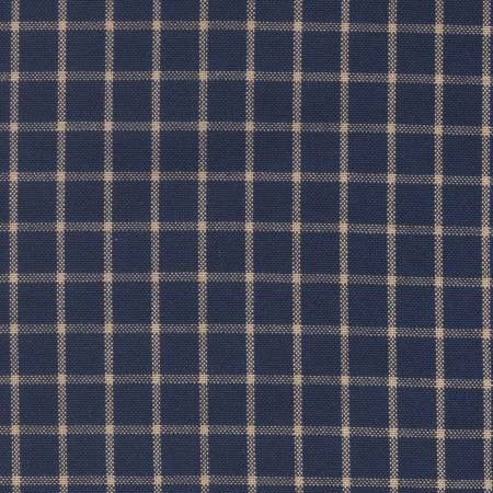 Dunroven House Tea Towel - Reverse Window Pane - Navy