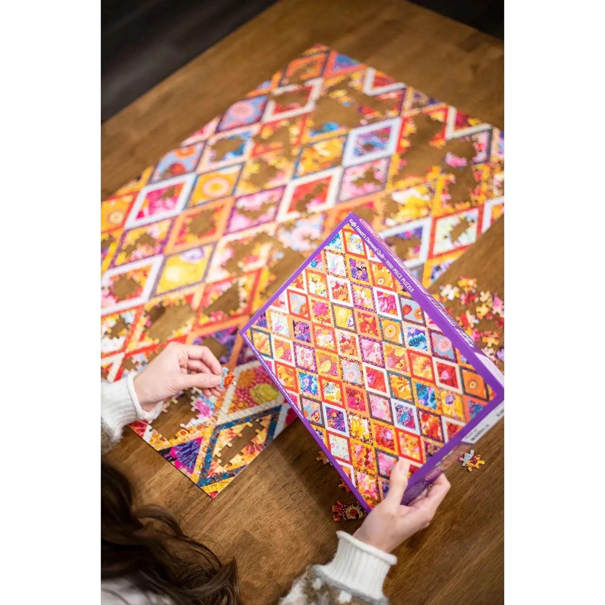 Kaffe Fassett Diamond Quilt 1000-Piece Jigsaw Puzzle