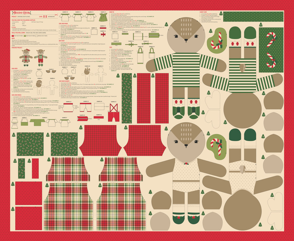 Holiday Cheer Panel 36" x 44" - Natural